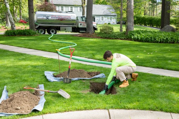 Our tech located and dug out this tank at this residential property.