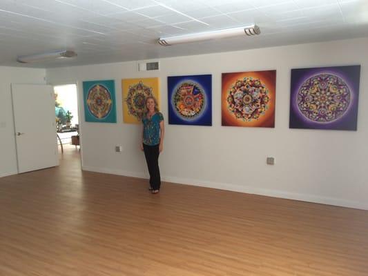 Our yoga studio with fabulous mandalas.