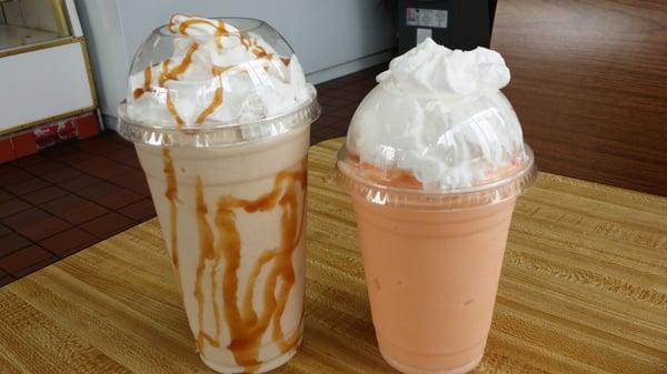 Our Caramel & Jenna''s Mango Strawberry Smoothie!