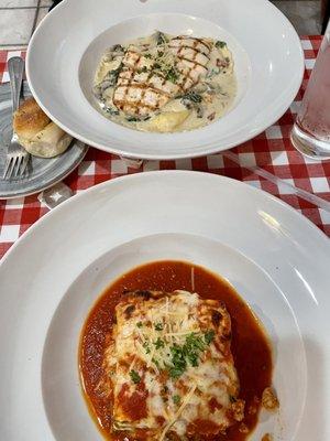 Lasagna and Cheese Raviolis with Chicken