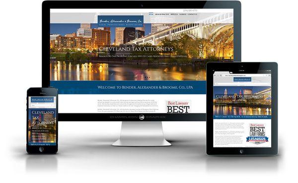 This is the responsive website we designed for Bender, Alexander & Broome, LPA.