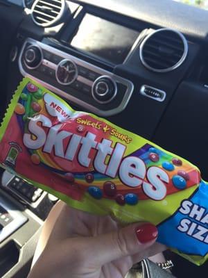 Yum! Sour skittles without the sugar that tears up the roof of your mouth!