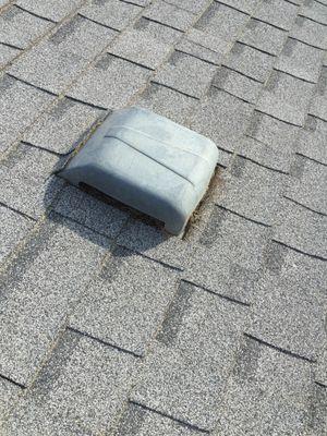 Incorrectly installed roof vent...a very common issue.