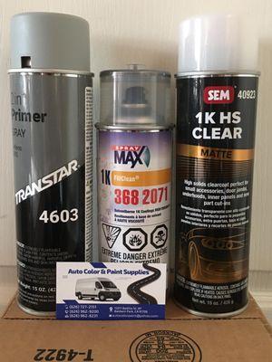 c- Buy primer, paint and clear coat from Auto Color & Paint.