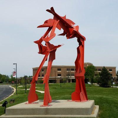 Daddylonglegs by John Parker (temp 2017-9) on the north side of Whitewater Hall