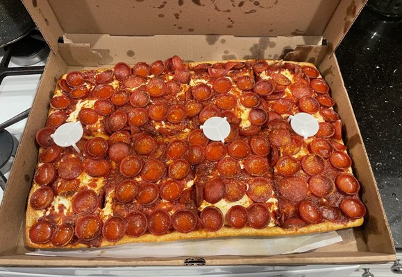 Spicy Pepperoni Square Pizza