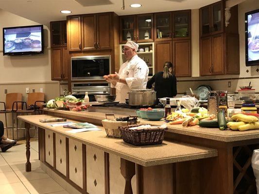 Chef prepping Salmon