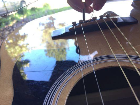 Learn how to change strings on your electric &/or acoustic guitar!