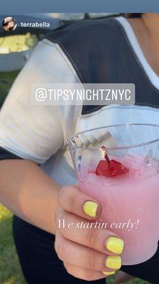 Signature drink: Tipsy Nightz Frośe by the gallon! A hit every time!