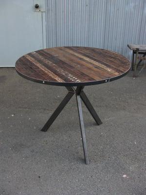 Recycled wood Cafe table.