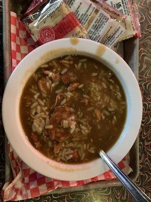 Chicken and sausage gumbo