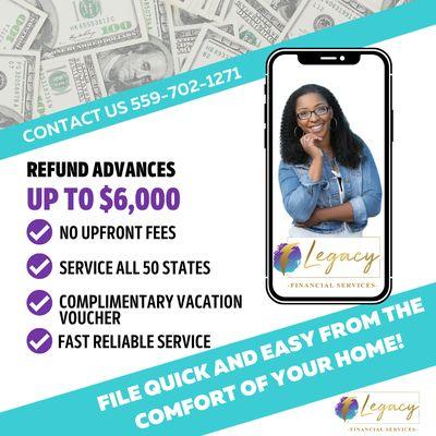 Get $50 off tax preparation with Legacy https://bit.ly/3y1o6Aa