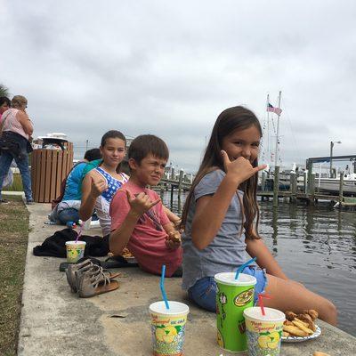 The kiddos enjoying the Swansboro Mullet Festival. Nothing better then a day with the family.