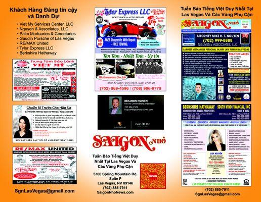 Advertise with our Saigon Nho Newspaper