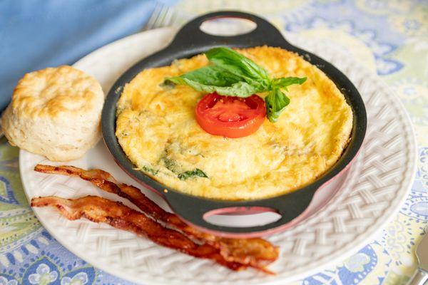 Florentine Egg casserole for one