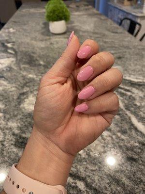 Almond acrylic with gel