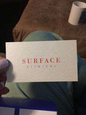 Surface Clinical this is the skin care clinic of Dr Barton's