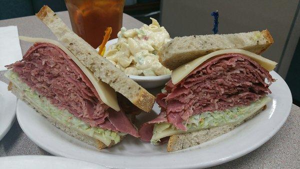 Pastrami and coleslaw