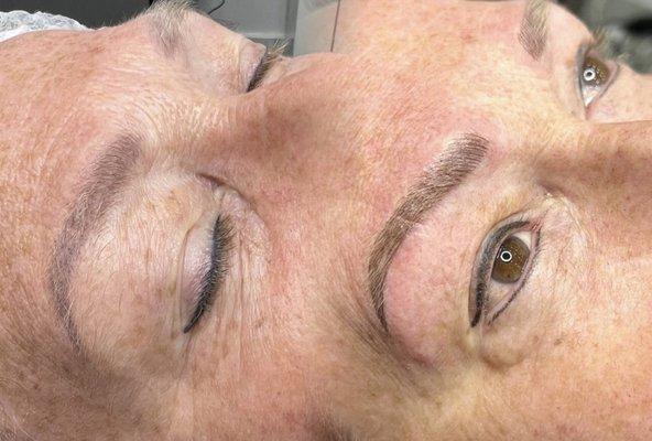 Cover up old style eyebrows...