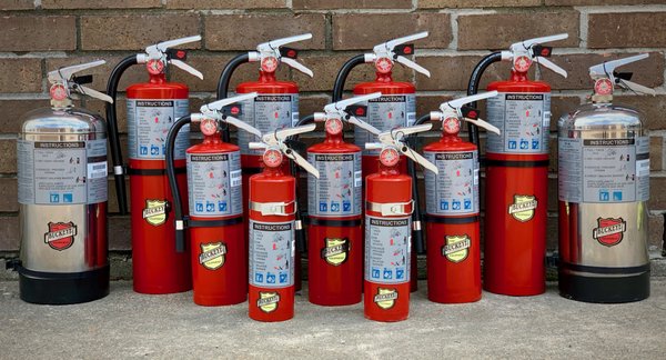 We can certify or replace your fire extinguisher as needed!  2.5lb, 5lb,& 10lb fire extinguishers are kept in stock. Others can be ordered.