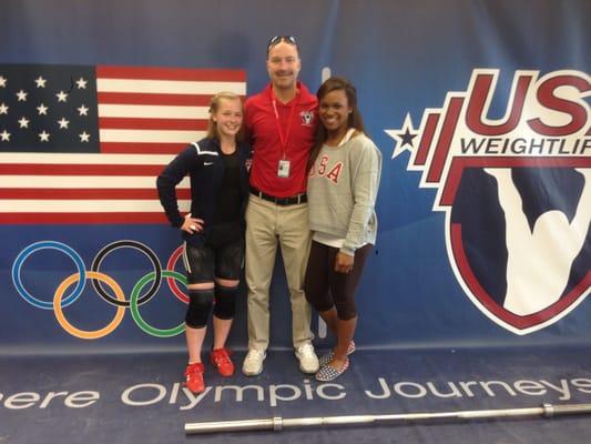 Dr. Wolfe working USA weightlifting trials