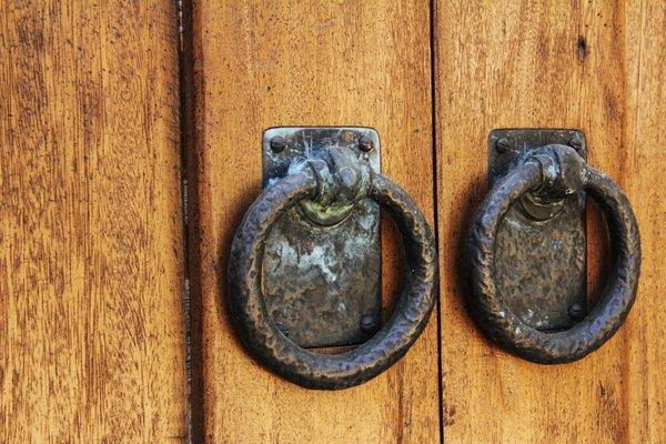 Hand Hammered Cast Iron Accents of Custom Exotic Hardwood Auto Gate