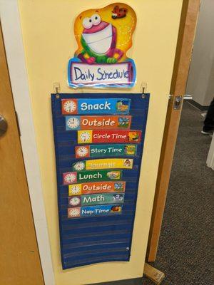 Sample preschool schedule