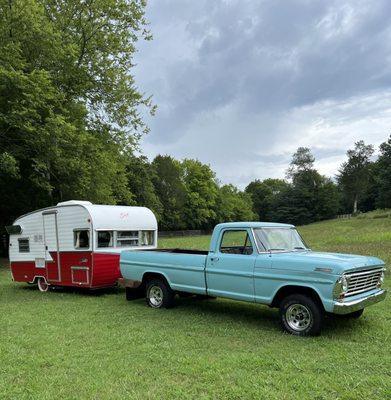 Rent this 1967 F100 for photo sessions or film! You can even rent this camper along with the truck!