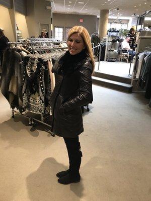 Fabulous, vegan fur puffer by Ciao Milano for $278 at Frances Kahn now!  Great Style!  Great Price!