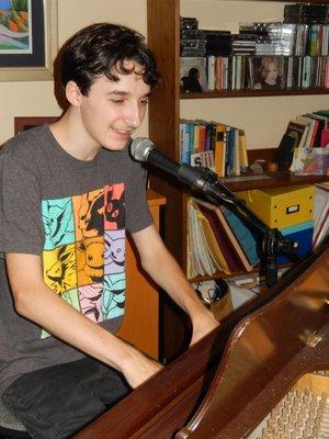 Here is one of my piano/vocal students at Music Works Studio prepping for a concert.