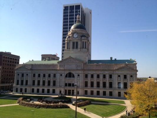 The view of the Allen County Courthouse from Gibson Law Office