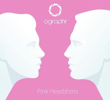 Pink Headshots Logo. $25 headshots for 1 look!