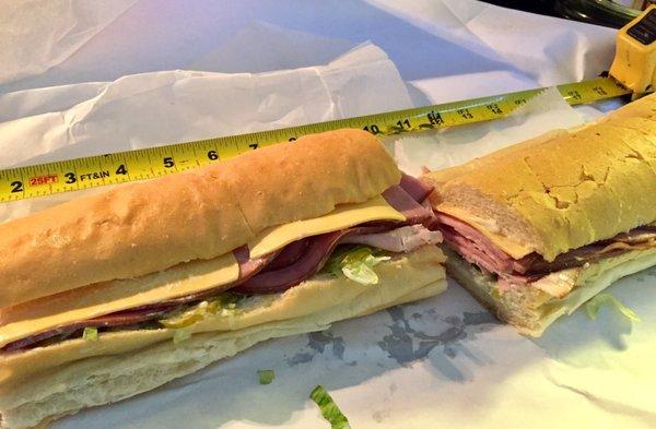 18" HAM & CHEESE: $7.49; nothing special except the price!