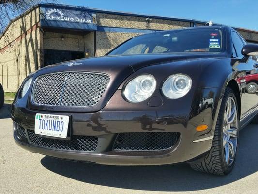 Great job on the Bentley Guys! You matched the paint perfectly! It looks like it never had a scratch!