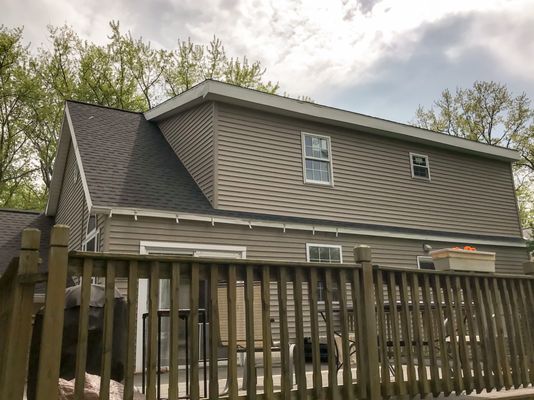 Dormer Addition including framing, siding, windows, skylights and roofing. Cost effective way to upgrade from a half bath to a full.