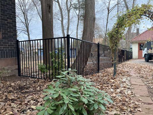 A portion of fence installed.  Gorgeous!!!!