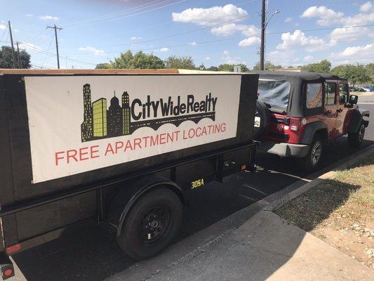 Free trailer use for Citywide clients. Call me at 512-835-7368 for details !  Susan Albertson, Broker