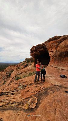 Whiteeagle and I at Shamans Cave where I led a large group for magical healing!