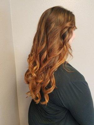 Copper balayage