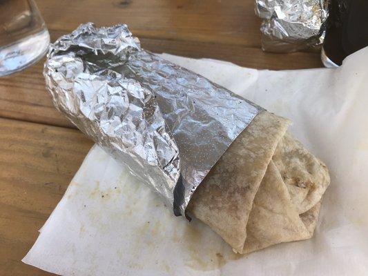 Huge breakfast burrito