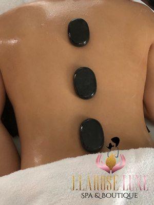 Back Treatment with Hot Stones