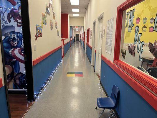 Hall way to class rooms