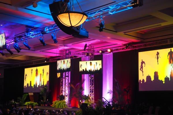 Lee Hartman & Sons provided the A/V for a Carilion event at the Hotel Roanoke & Conference Center.