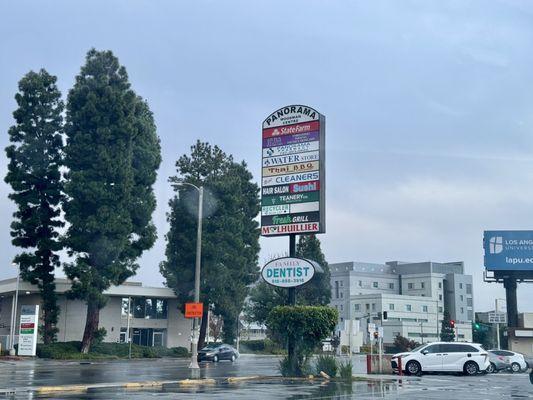 Signage along Woodman Ave