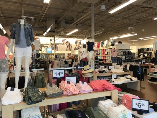 Inside the Gap Factory Outlet store.