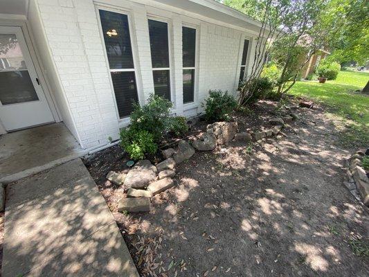 Flower re-done sod installation