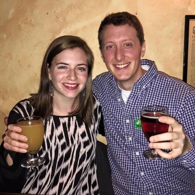 New Hampshire Couple Enjoying a Local Brew