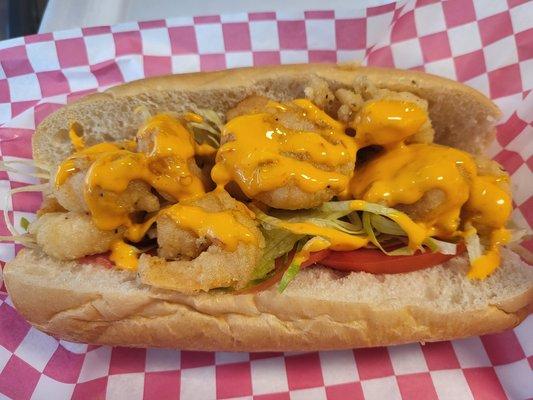 Shrimp po boy with Boom Boom Sauce