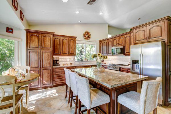 Maple kitchen with island