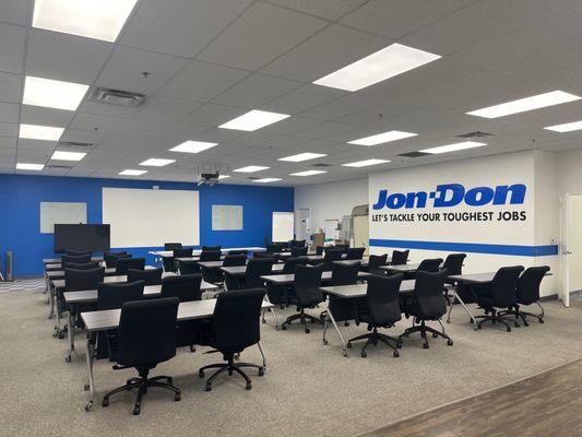 Classroom for cleaning and restoration professional certification seminars at Jon-Don Denver